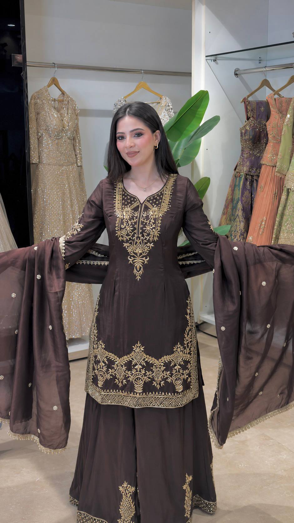 Women’s Multicolor Embroidered Suit Set