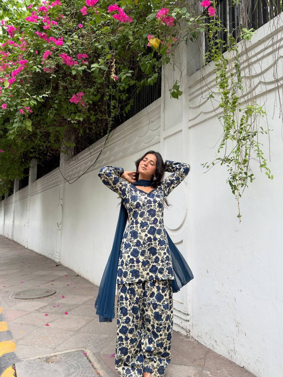Farshi Pant And Dupatta Heavy Pure Cameric Cotton .*Fully Sleeves*