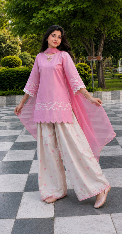 Đěsigner Party Wear Look Top With Farshi Salwar