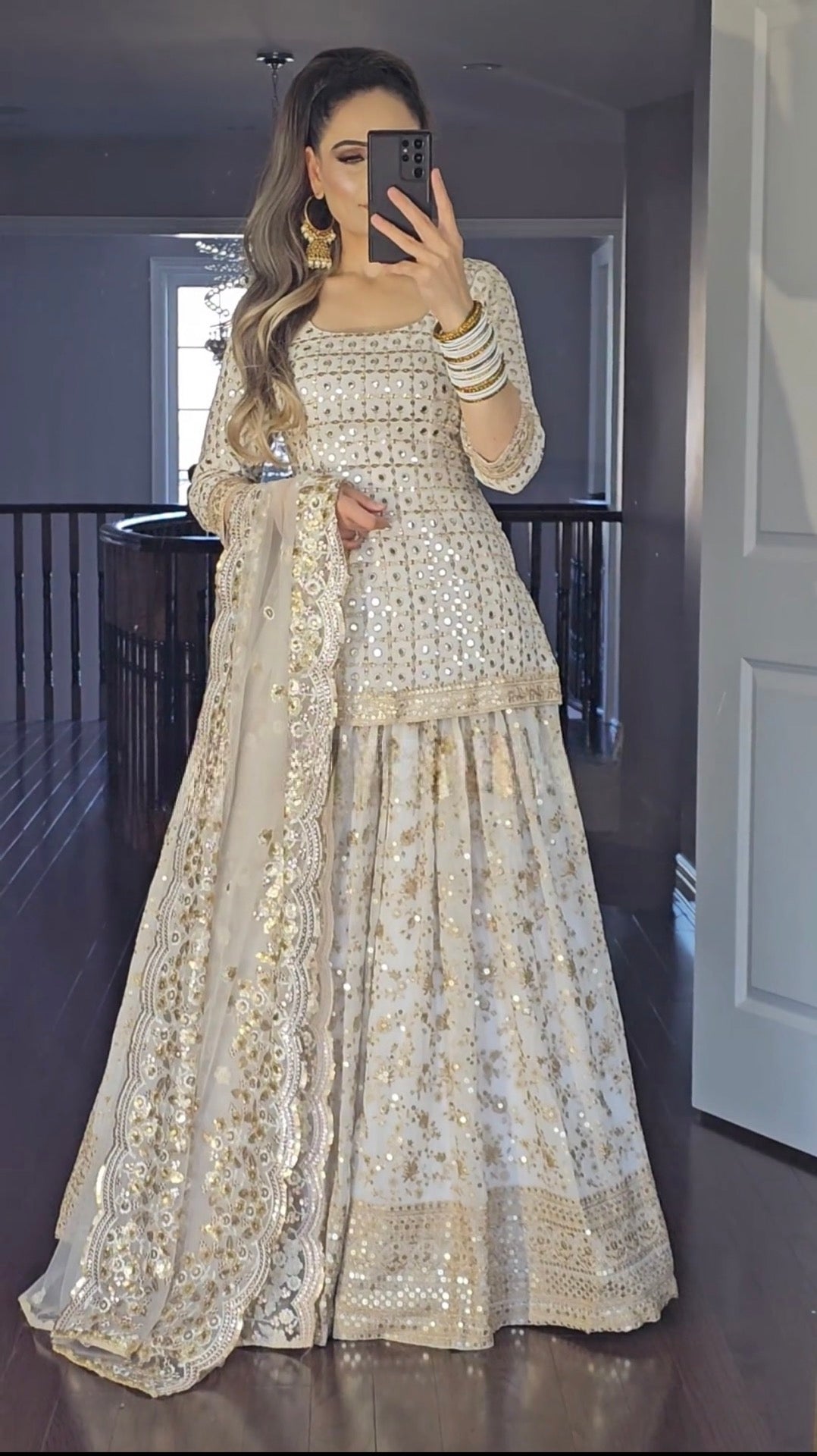 New Designer Party Wear Look Top , Lengha  And Dupatta