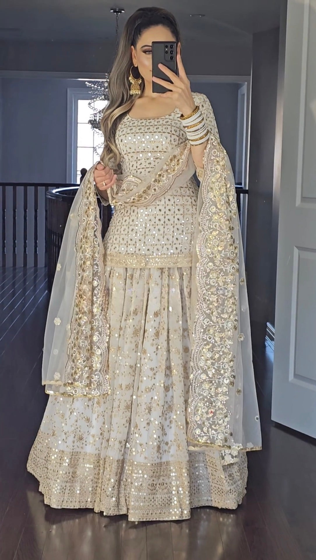 New Designer Party Wear Look Top , Lengha  And Dupatta