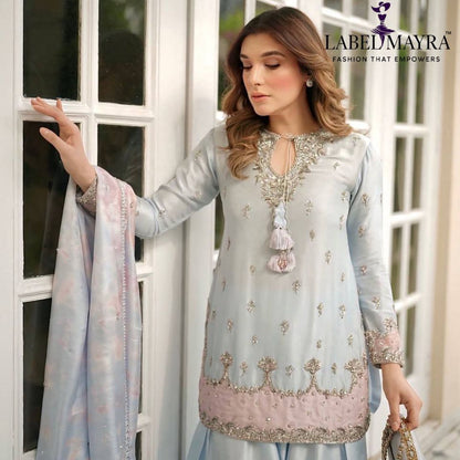 Walking in grace while wearing timeless elegance with modern ethnic charm