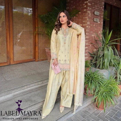 Walking in grace while wearing timeless elegance with modern ethnic charm
