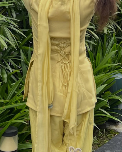 Pastel Pink Floral Embroidered Cotton Straight Kurta with Farshi salwar