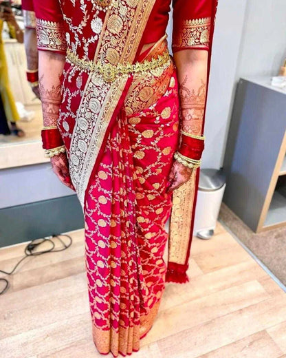 Red Banarasi Silk Saree