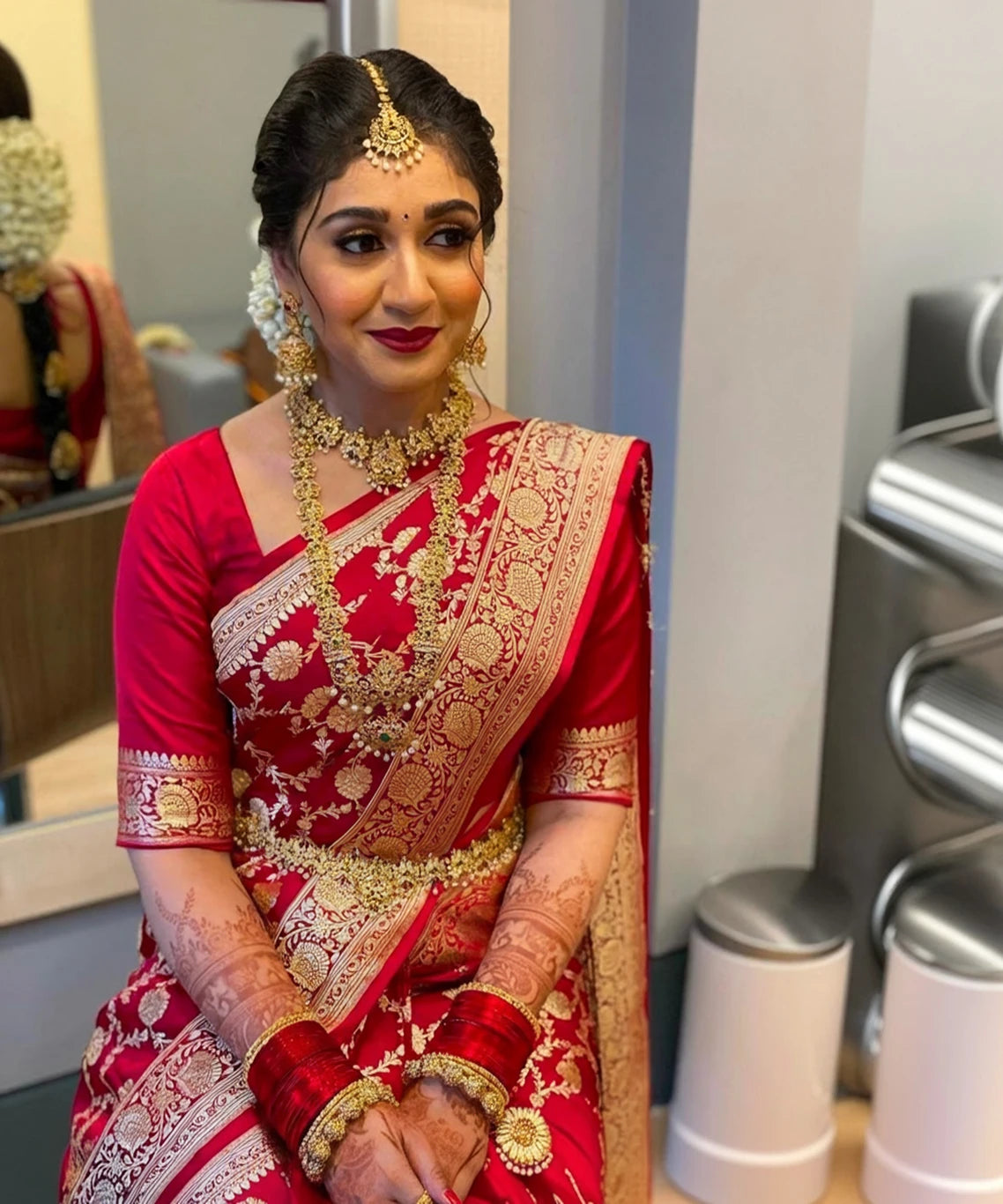 Red Banarasi Silk Saree