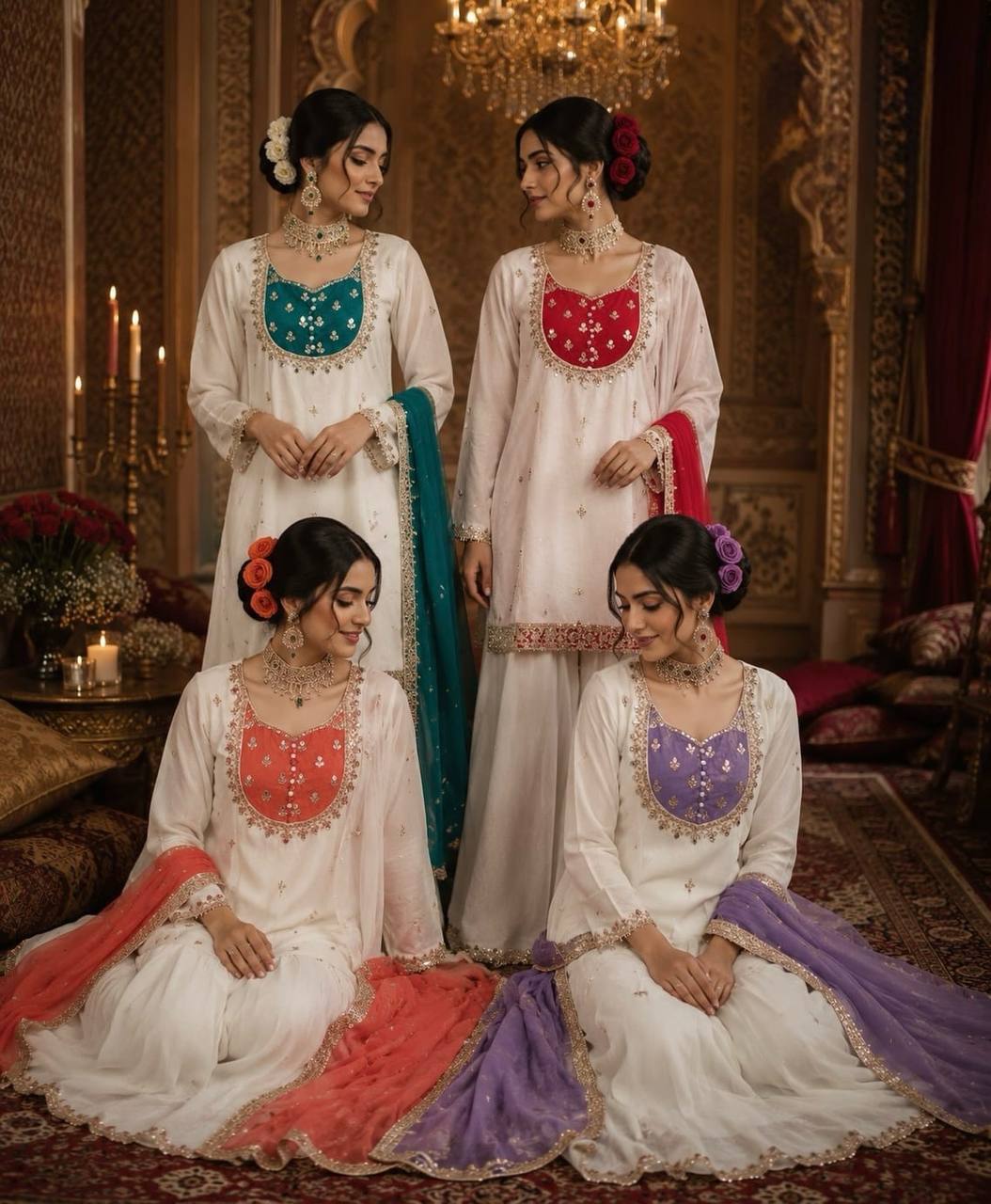 vory Set, Pakistani Suit, Embroidered Kurta Set