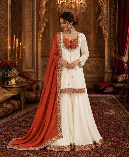 vory Set, Pakistani Suit, Embroidered Kurta Set