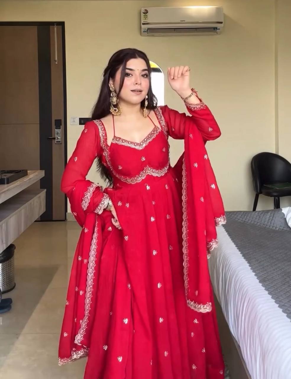Elegance Unveiled: A Red Dress in Luxury