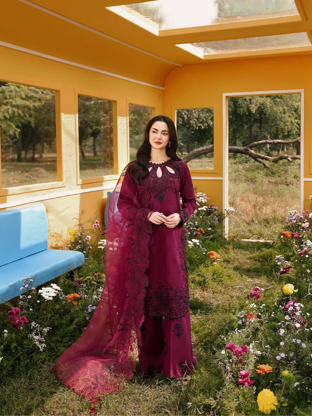 Elegant Maroon Embroidered Kurta Set – Timeless Ethnic Grac