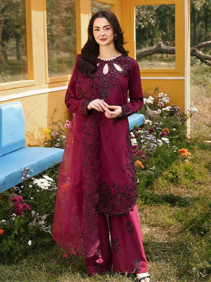 Elegant Maroon Embroidered Kurta Set – Timeless Ethnic Grac