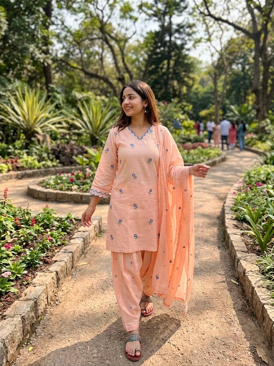 Yellow  Premium Straight Kurta with Palazzo & Dupatta Suit Set for Women