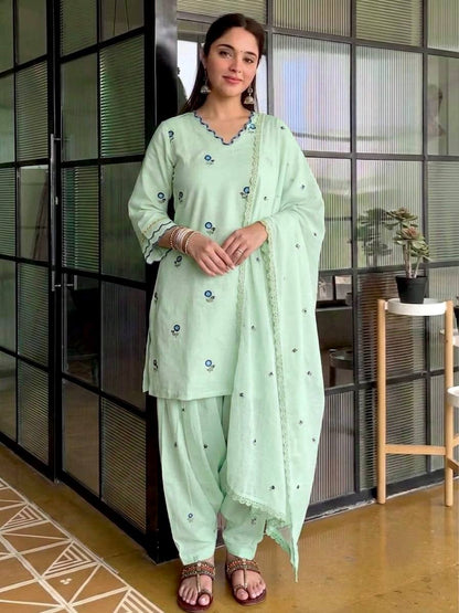 Yellow  Premium Straight Kurta with Palazzo & Dupatta Suit Set for Women