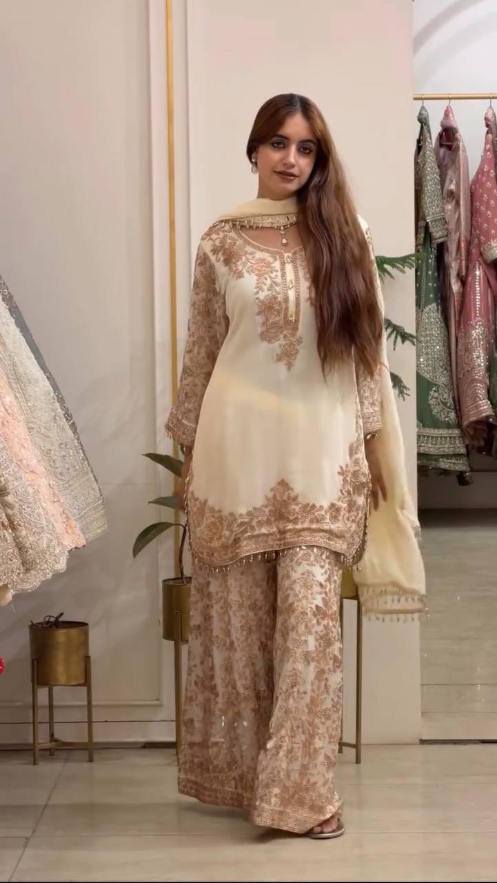 Women’s Straight Kurta with Pants & Matching Dupatta 3-Piece Ethnic Wear