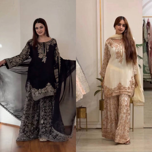 Women’s Straight Kurta with Pants & Matching Dupatta 3-Piece Ethnic Wear
