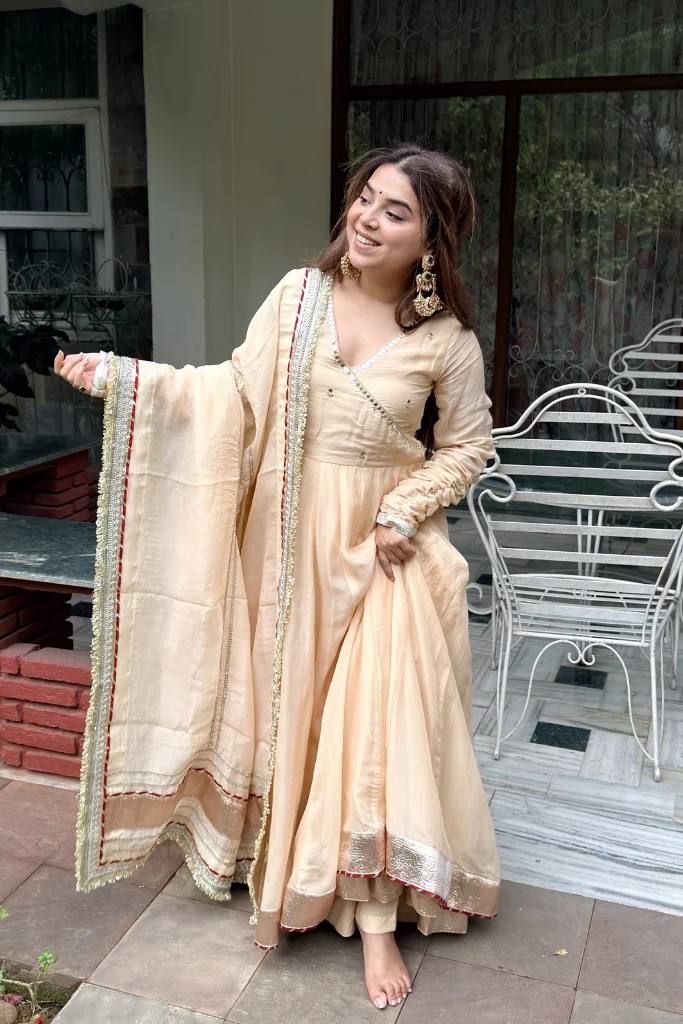 Elegant Georgette Anarkali Suit Set with Gota Patti & Zari Work for Women