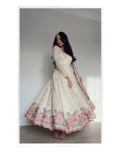 Blossom Elegance Gown Petal Whisper Couture Floral Reverie Dress