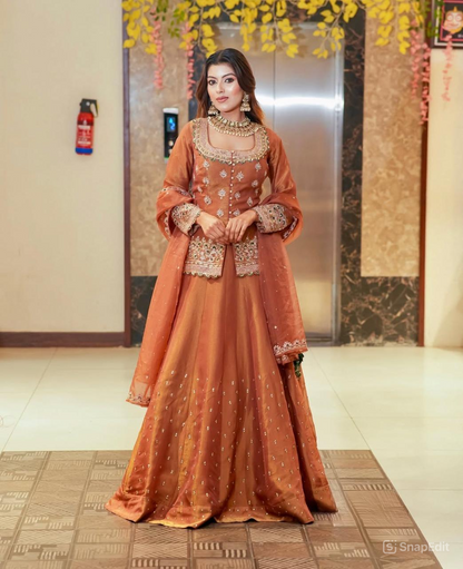Luxurious Ethnic Lengha Suit Set with Exquisite Embroidery Work